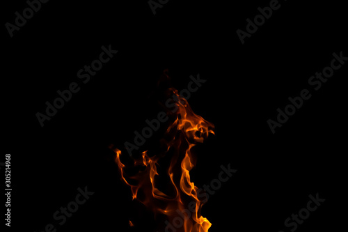 fire flames on black background © ooddysmile