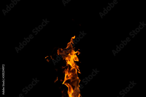 fire flames on black background © ooddysmile