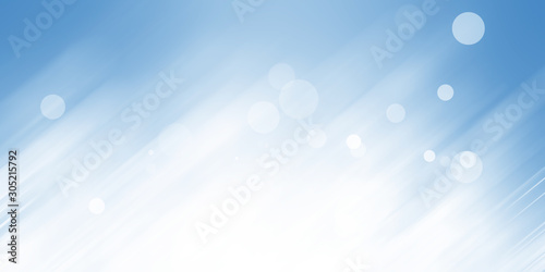white bokeh blur background / Circle light on blue background / abstract light background photo