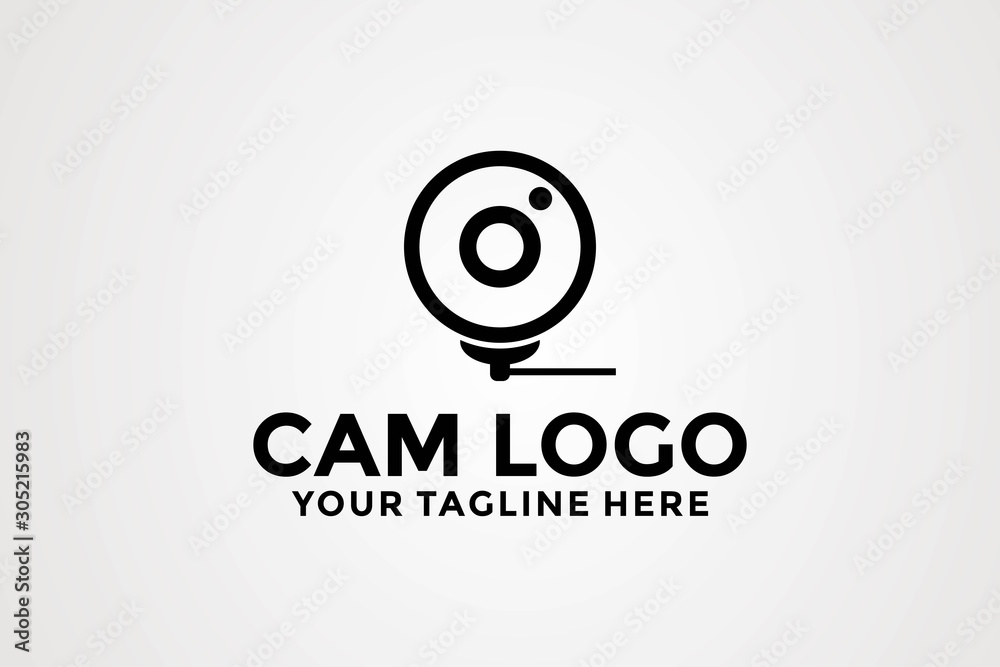 Cam Security Logo vector, cam logo design template