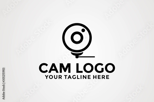 Cam Security Logo vector, cam logo design template
