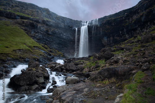 Fossa waterfall  Faroe Islands
