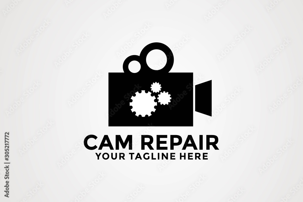 Cam video repair , gear video logo template Cam video repair , gear video logo template