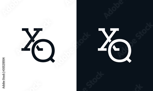 Line art letter XQ logo. This logo icon incorporate with two letter in the creative way.