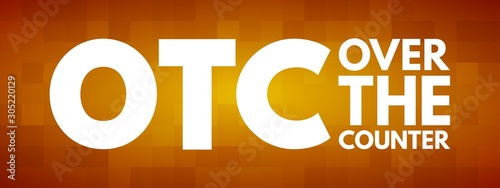 OTC - Over The Counter acronym, medical concept background