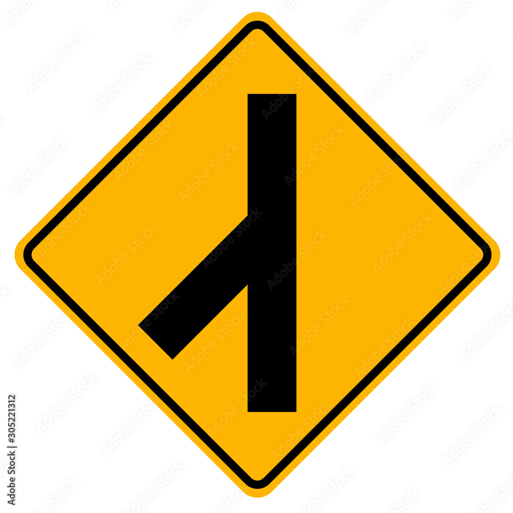 Y -Junction Traffic Road Sign,Vector Illustration, Isolate On White Background Label. EPS10 Y -Junction Traffic Road Sign,Vector Illustration, Isolate On White Background Label. EPS10