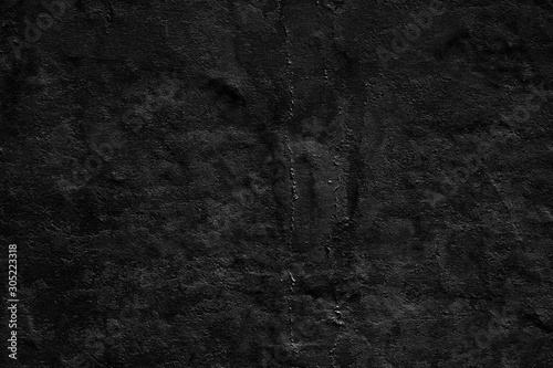 Tablou pe pânză Dark black paper background creased crumpled blank posters old torn ripped surfa