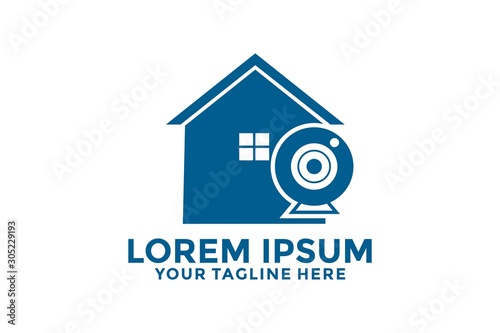 Cam Security Logo vector, Home Cam logo design template 