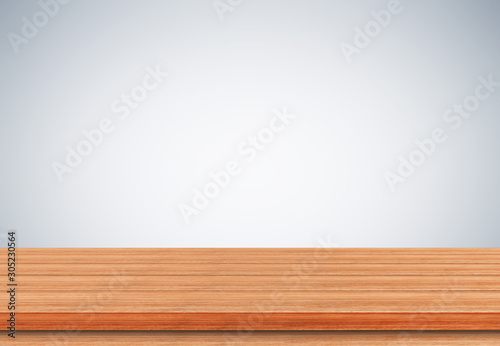 Wallpaper Mural Wood table top with gray background, Use as product display montage. Torontodigital.ca