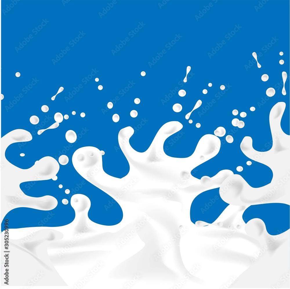 Paint splash. Splashes of milk, great design for any purposes. Fresh drink concept. Liquid, flow, fluid background. Food concept design