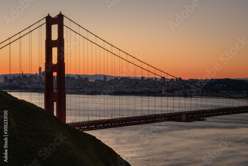 Golden Gate and San Francisco at Sunrise
