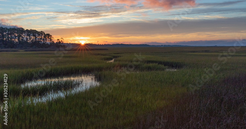 Sunrise over the saltmarsh