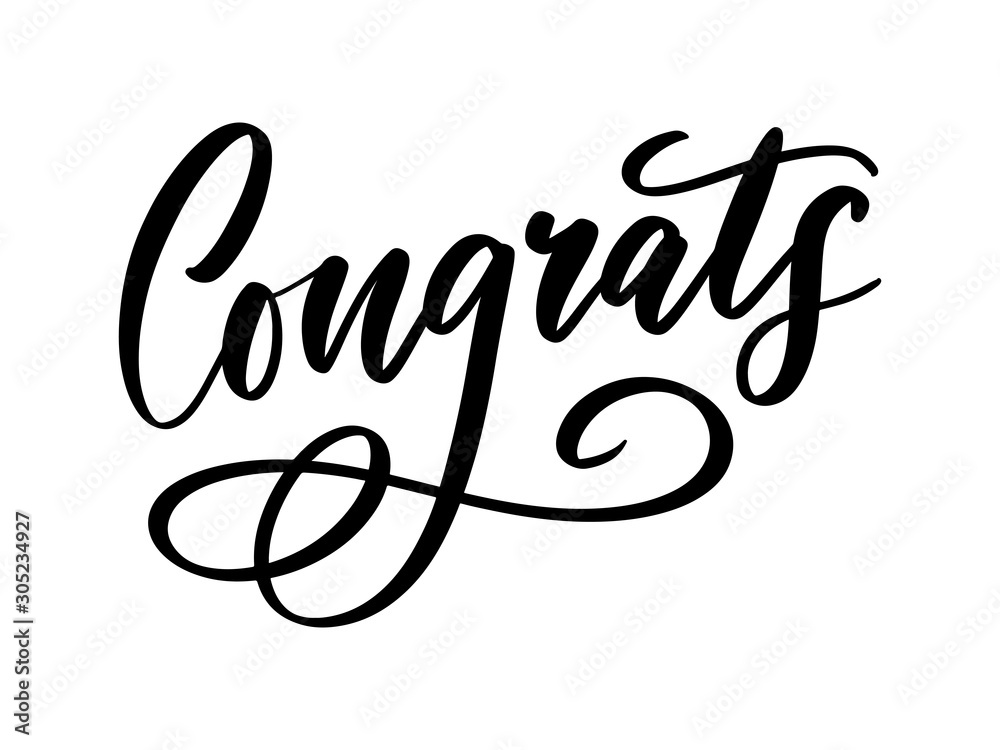 Congrats Congratulations card lettering calligraphy text Brush Congrats Congratulations card lettering calligraphy text Brush