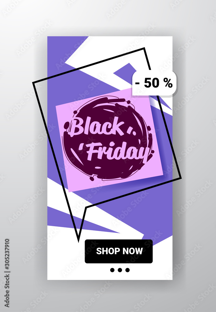 big sale banner black friday special offer promo marketing holiday shopping concept advertising campaign online mobile app vertical vector illustration