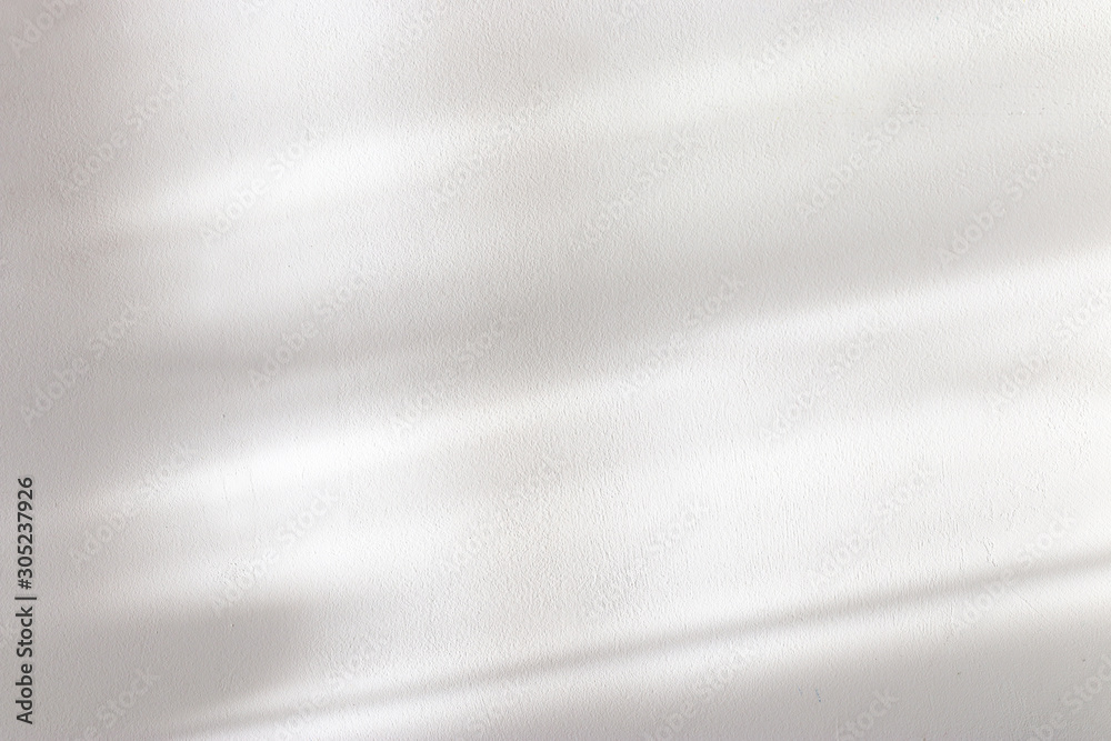 background of organic shadow over white textured wall - obrazy, fototapety, plakaty 