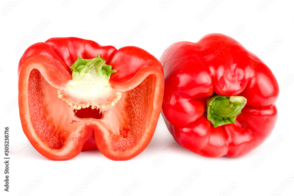 Sweet pepper on white background Sweet pepper on white background