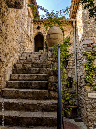 Entrance in an Old Building in Eze village, on French Riviera photo