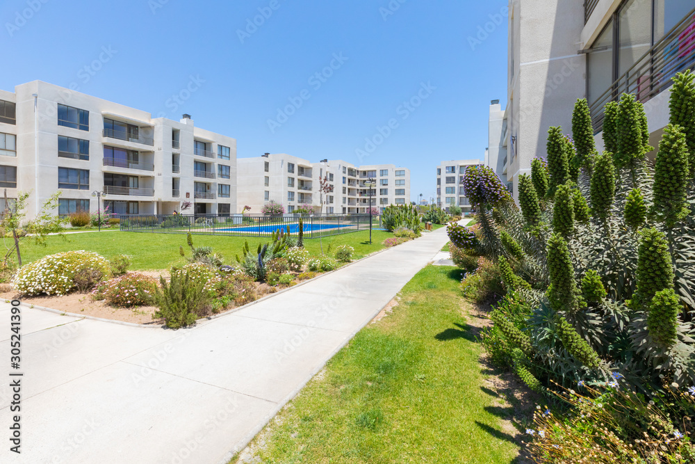 Chile La Serena modern apartment buildings with swimming pool