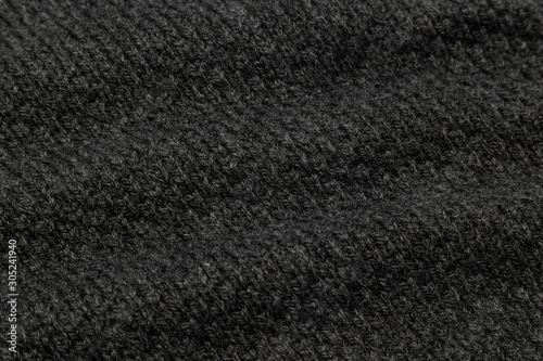 Black fabric texture, Cloth pattern background.