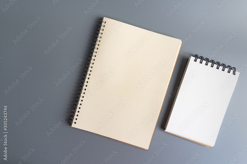 top view of blank open notebook paper on background, office equipment, school stationary and education concept, banner size with copy space top view of blank open notebook paper on background, office equipment, school stationary and education concept, banner size with copy space