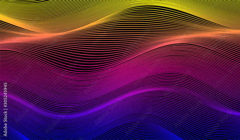 abstract colorful elegant wavy background