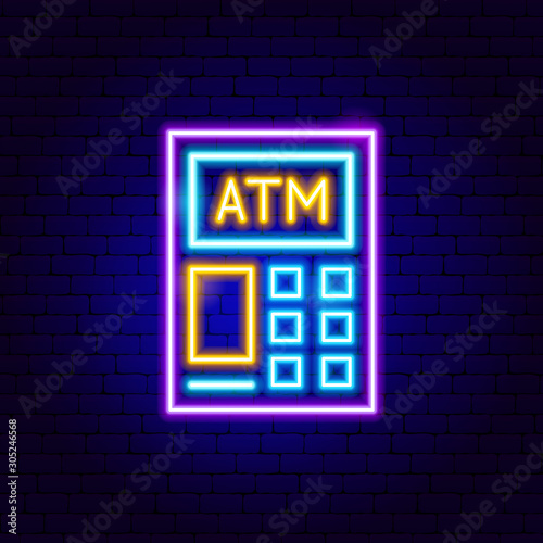 ATM Neon Sign