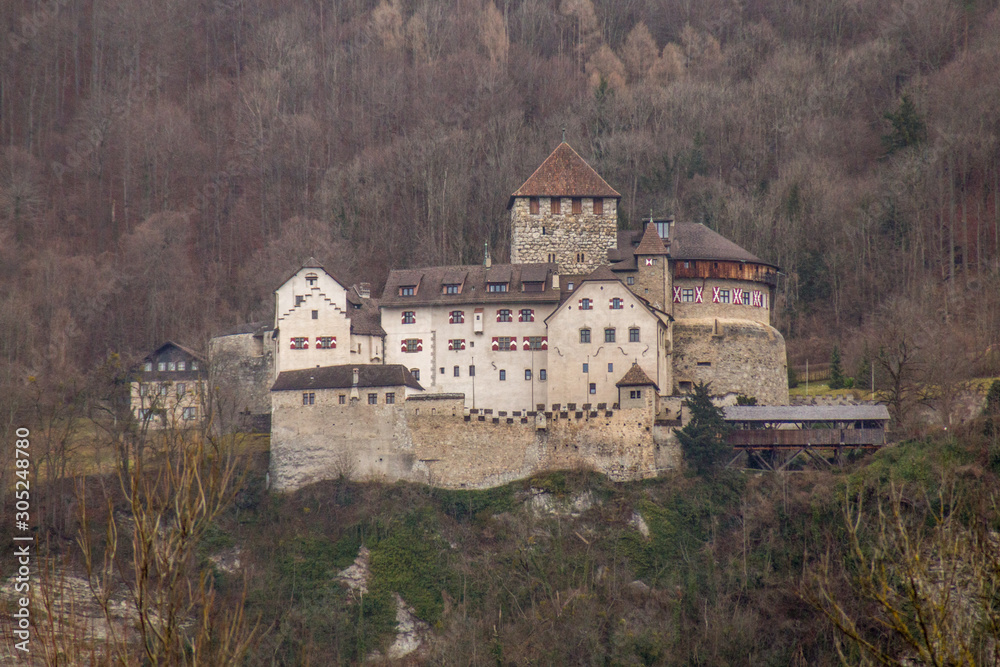 Medieval castle in Vaduz, Liechtenstein
