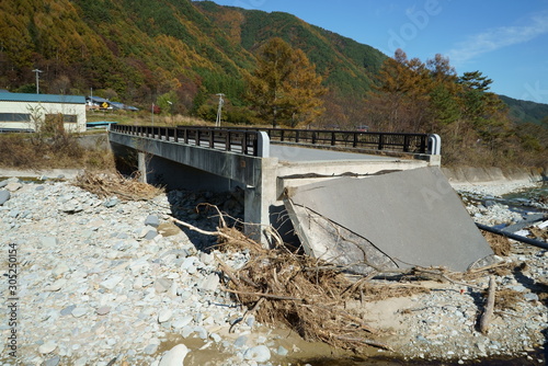 Typhoon damage in Ueda City photo