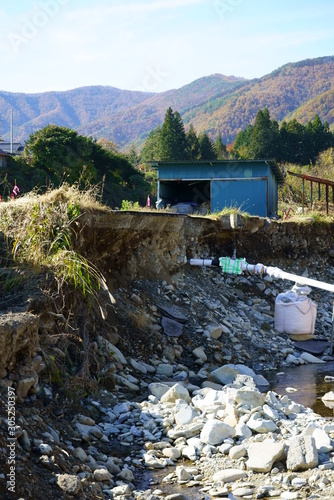 Typhoon damage in Ueda City