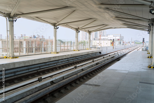 Empty LRT Jakarta Velodrome station © Creativa Images