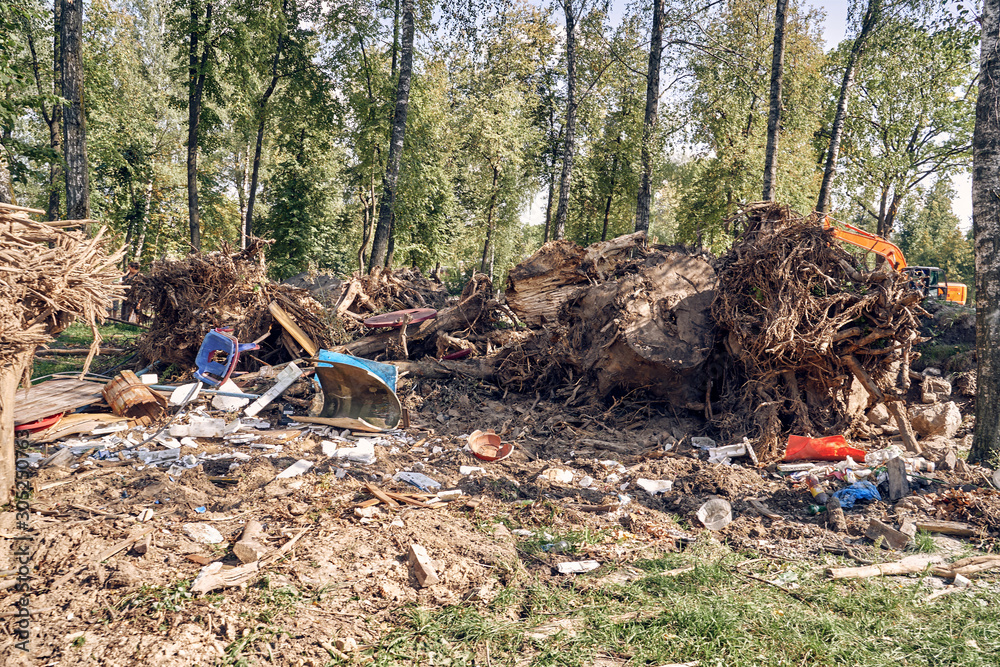 Fototapeta premium garbage left after construction work.