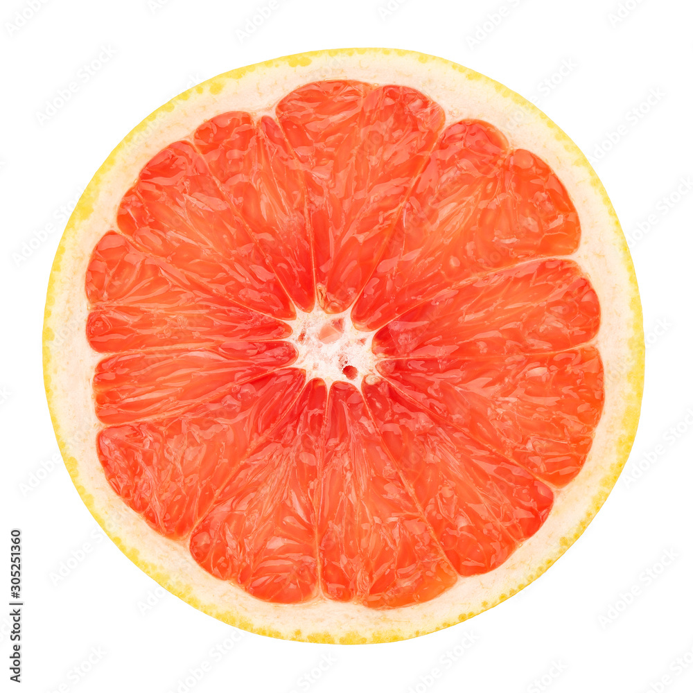 grapefruit slice isolated on a white background grapefruit slice isolated on a white background