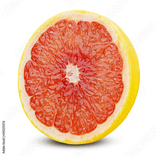 grapefruit slice isolated