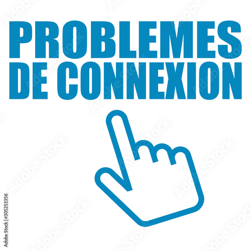 Logo problèmes de connexion.