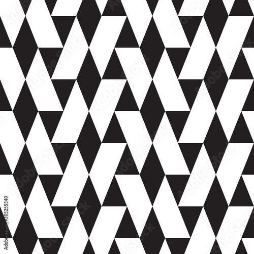 Seamless pattern geometric.Black and white background.Design for background