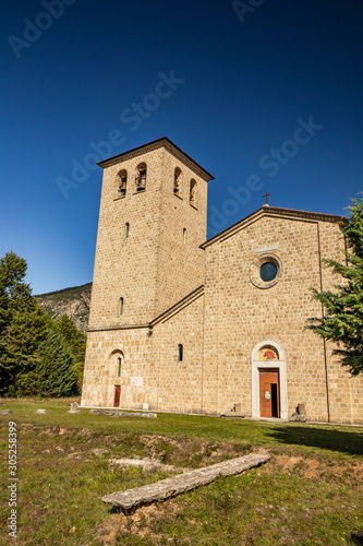 San Vincenzo al Volturno is a historic Benedictine monastery located in the territories of the Comunes of Castel San Vincenzo and Rocchetta a Volturno. The church of the new abbey. © Ragemax
