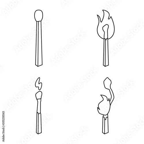 Isolated object of and icon. Set of and stock vector illustration.