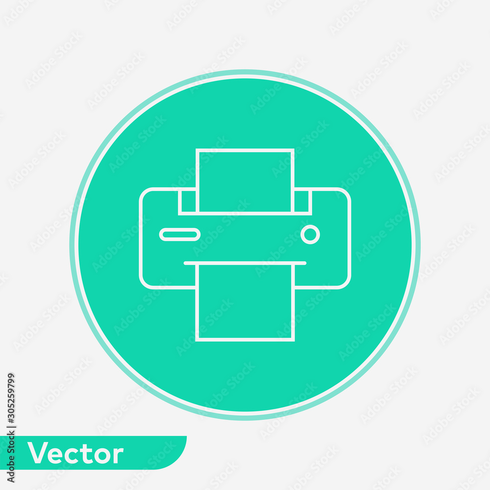 Printer vector icon sign symbol Printer vector icon sign symbol