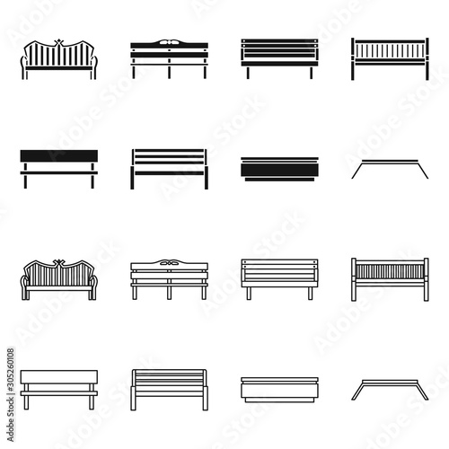 Isolated object of seat and architecture logo. Collection of seat and construction stock vector illustration.