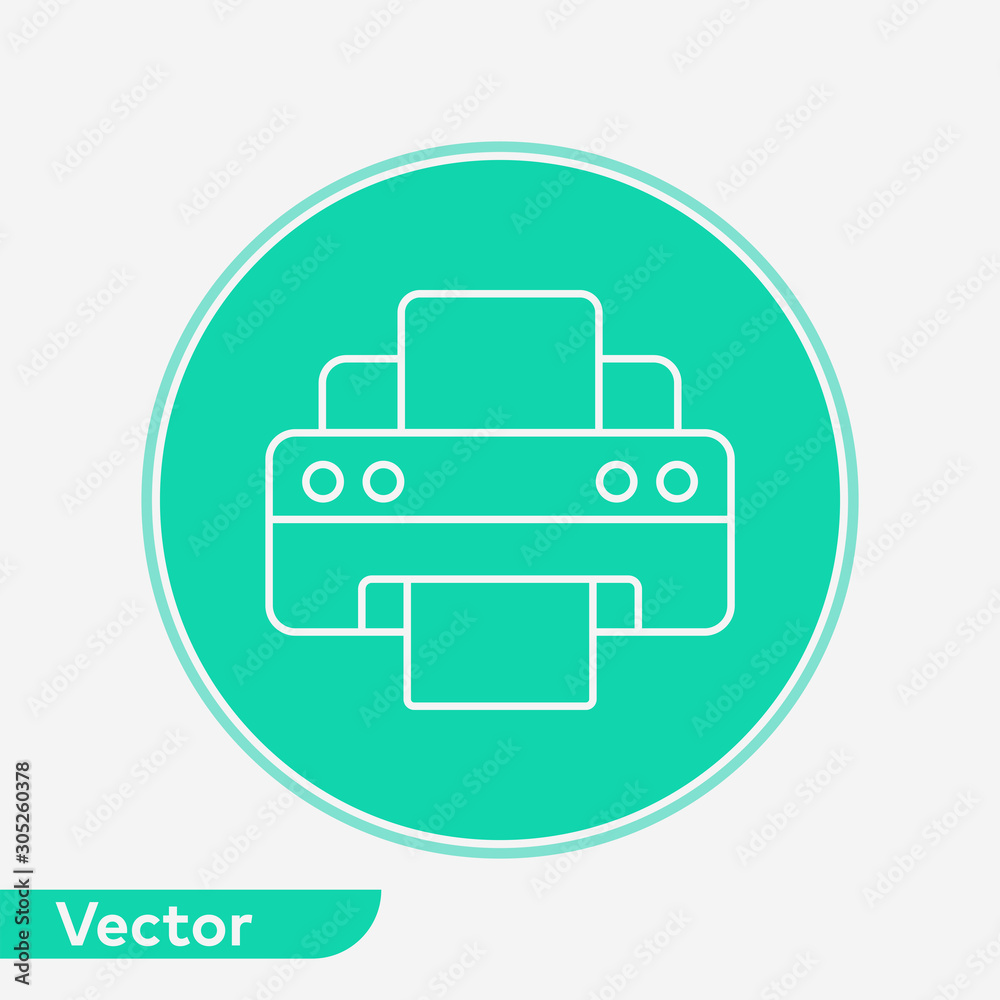 Printer vector icon sign symbol