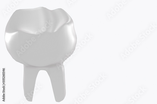 Molar tooth. The structure of the tooth. 3d medical illustration. photo