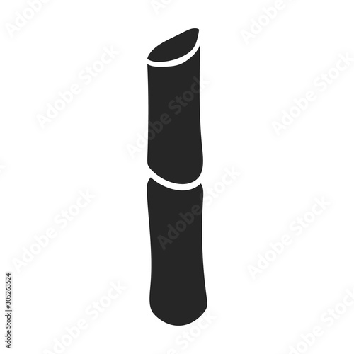 Stem of sugar cane vector icon.Black vector icon isolated on white background stem of sugar cane .