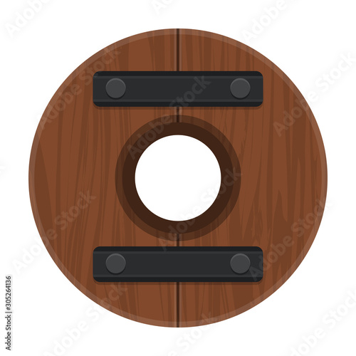 Wheel of cart vector icon.Cartoon vector icon isolated on white background wheel of cart.