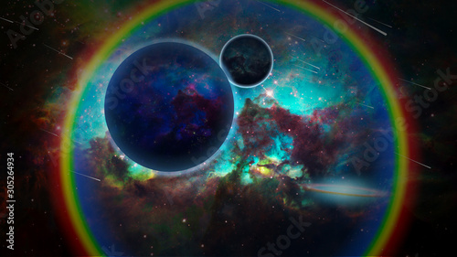 Exo planets in colorful universe