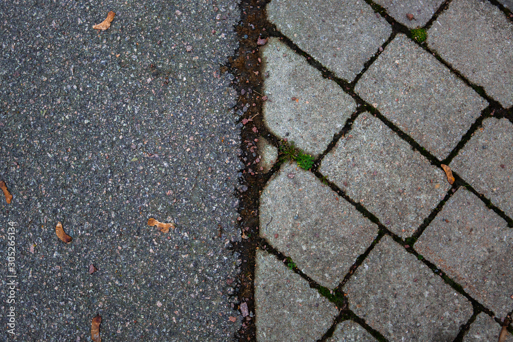 Obraz premium asphalt and brick stone texture