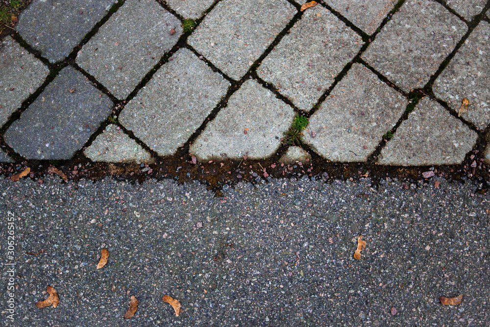 Obraz premium asphalt and brick stone texture