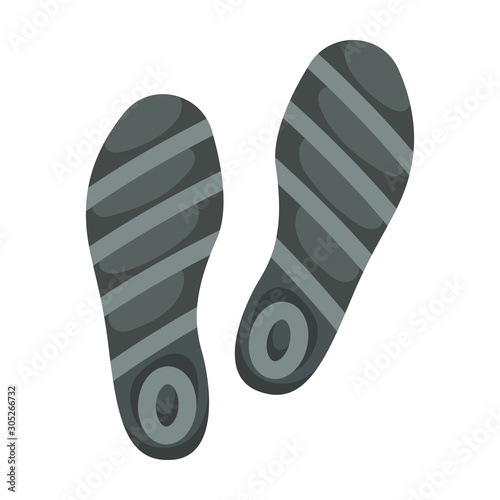 Print of shoe vector icon.Cartoon vector icon isolated on white background print of shoe .