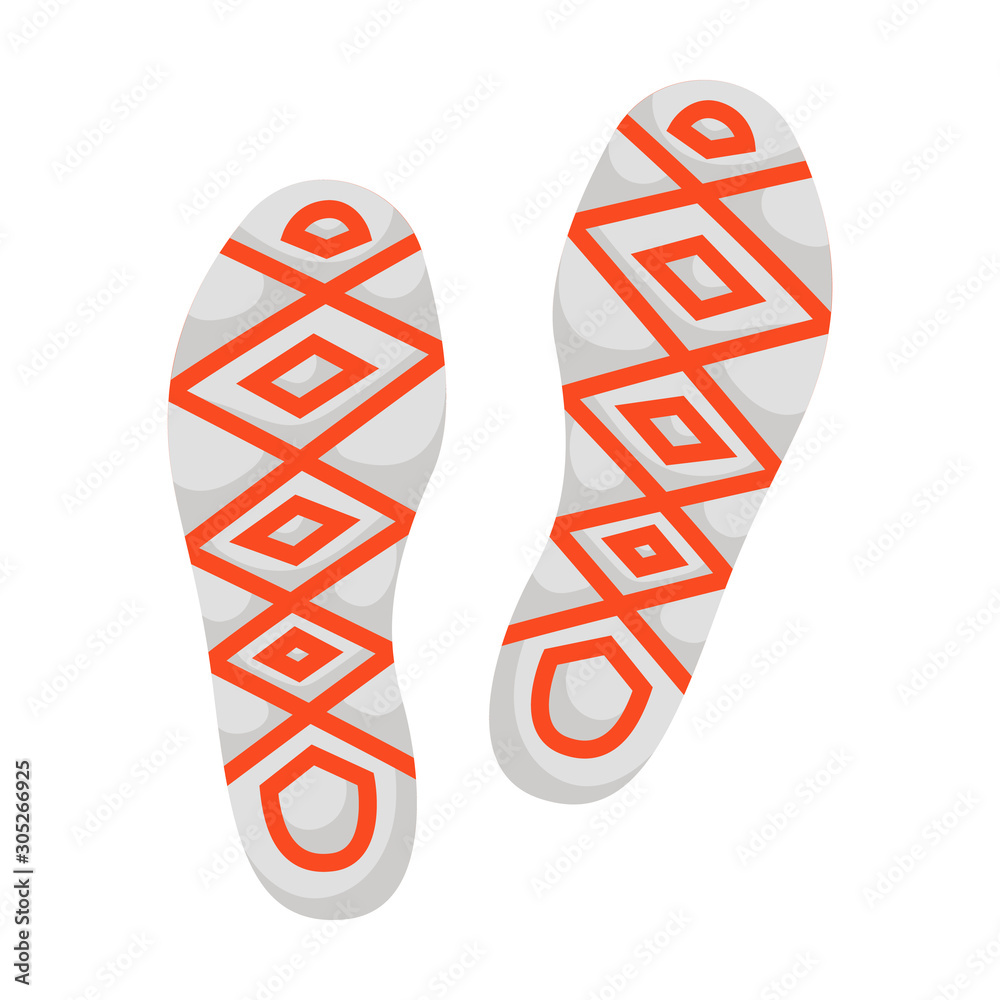 Print of shoe vector icon.Cartoon vector icon isolated on white background print of shoe .