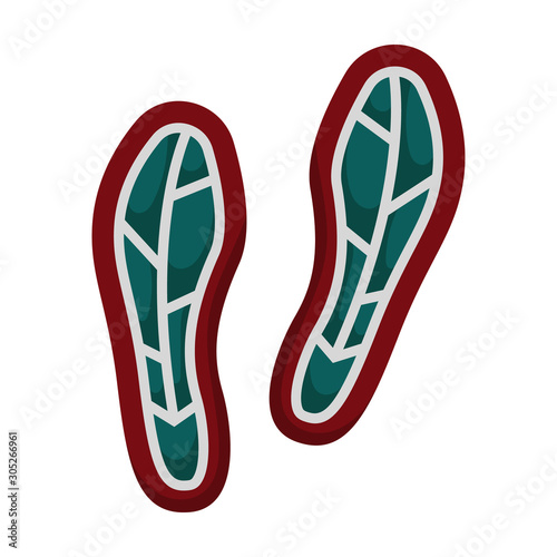 Print of shoe vector icon.Cartoon vector icon isolated on white background print of shoe .