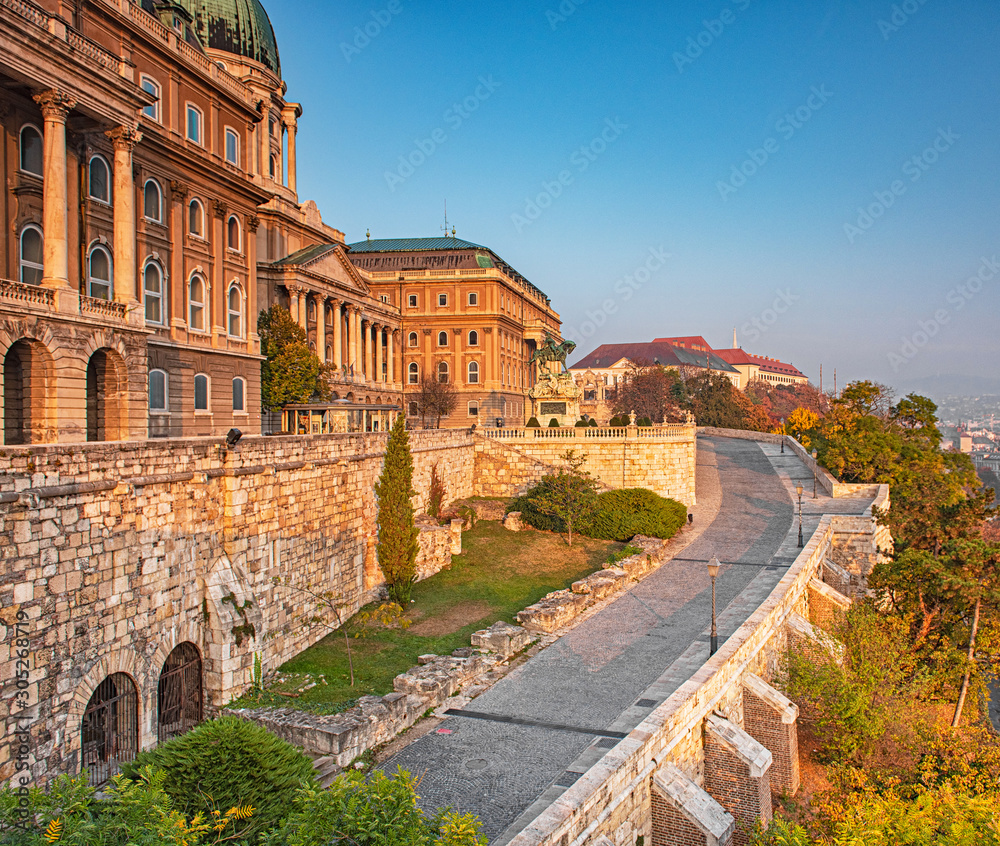 View on Royal Castle in Budapest in autumn